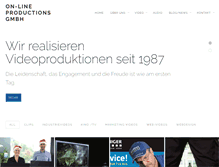 Tablet Screenshot of onlineproductions.ch